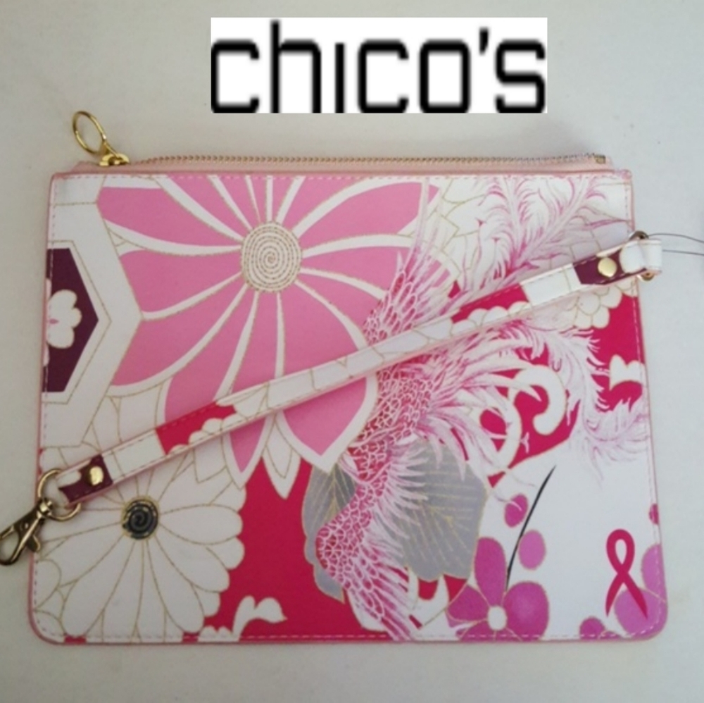 CHICO'S FLORAL POUCH